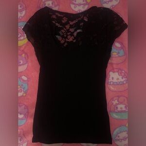 Elegant Black Lace Top